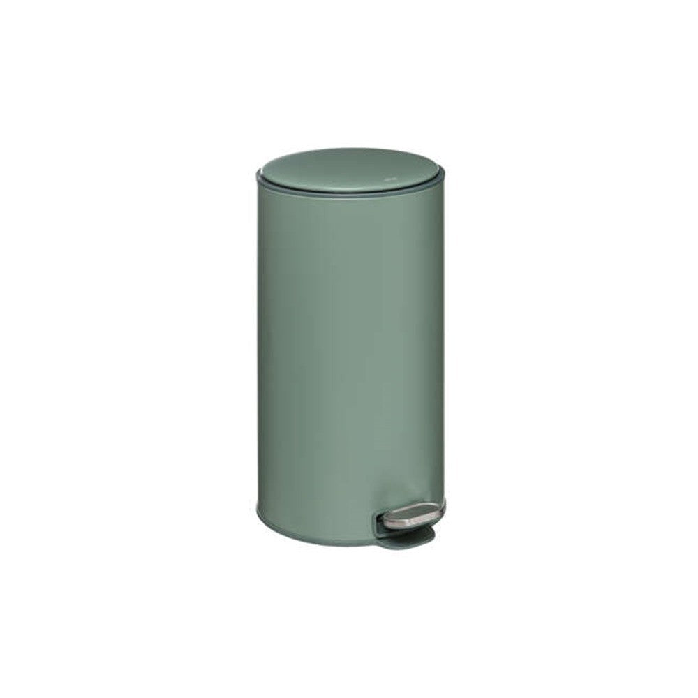 Cos gunoi cu pedala Delta, metalic, verde, 30 litri, 31,5 x 31,5 x 62 cm