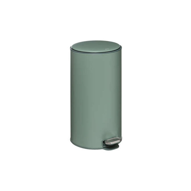 Cos gunoi cu pedala Delta, metalic, verde, 30 litri, 31,5 x 31,5 x 62 cm