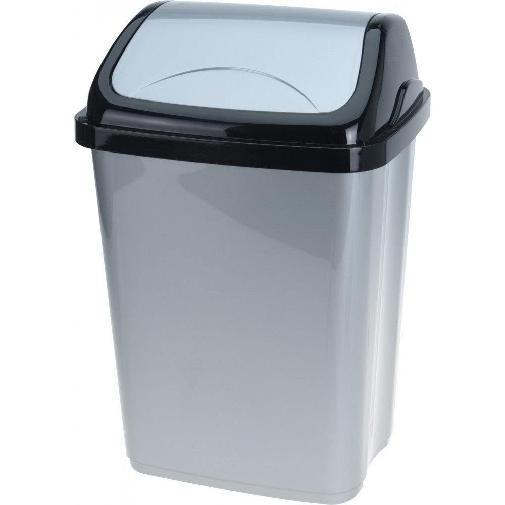 Cos gunoi Grey Way, plastic, 16 litri