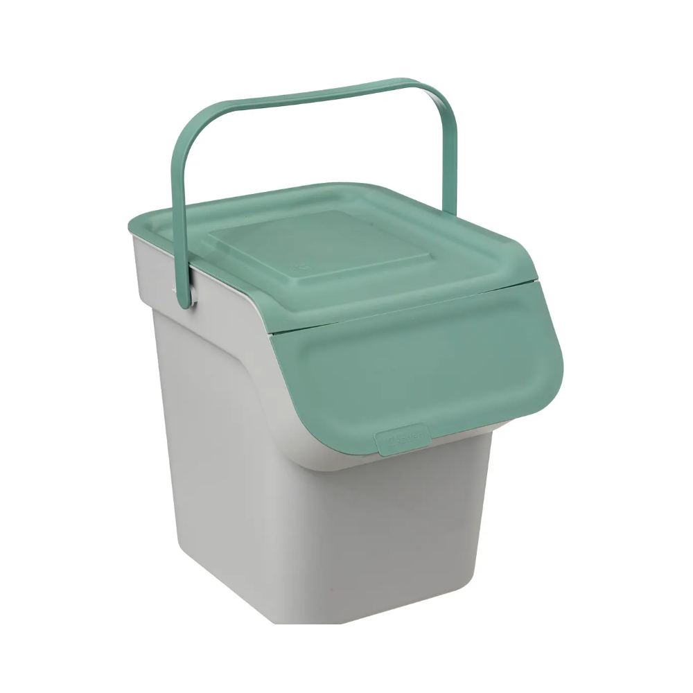 Cos gunoi sortare Nyborg, plastic, verde, 20 litri, 28,5 x 31 x 34 cm