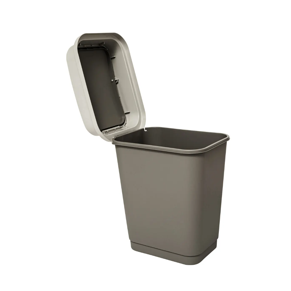 Cos gunoi, bej, plastic Uvelse, 25 litri, 47.5 x 38 x H 28 cm