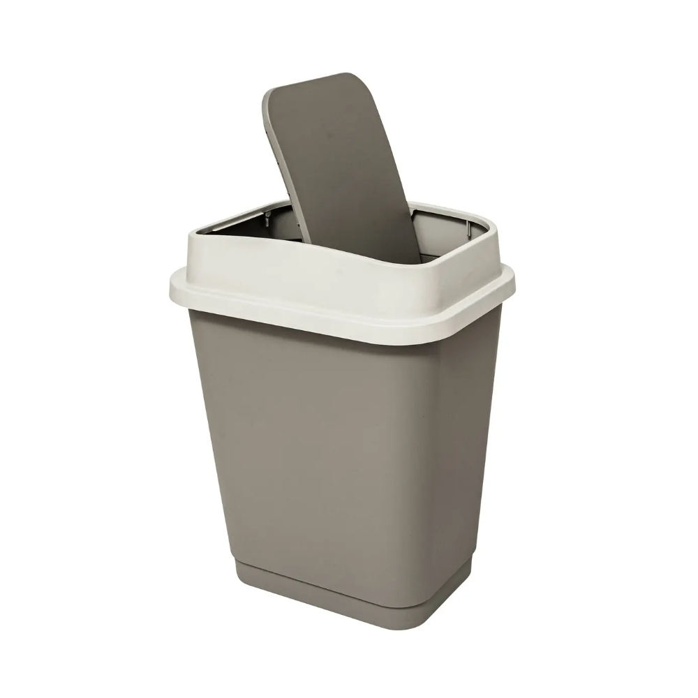 Cos gunoi Uvelse, bej, plastic, 10 litri, 25 x 20 x H. 33 cm