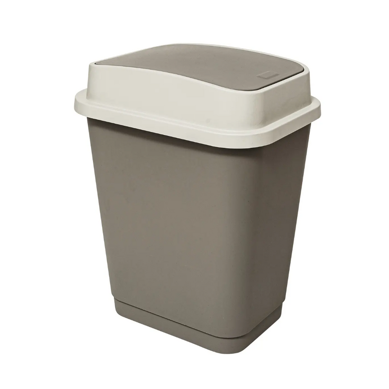 Cos gunoi Uvelse, bej, plastic, 10 litri, 25 x 20 x H. 33 cm