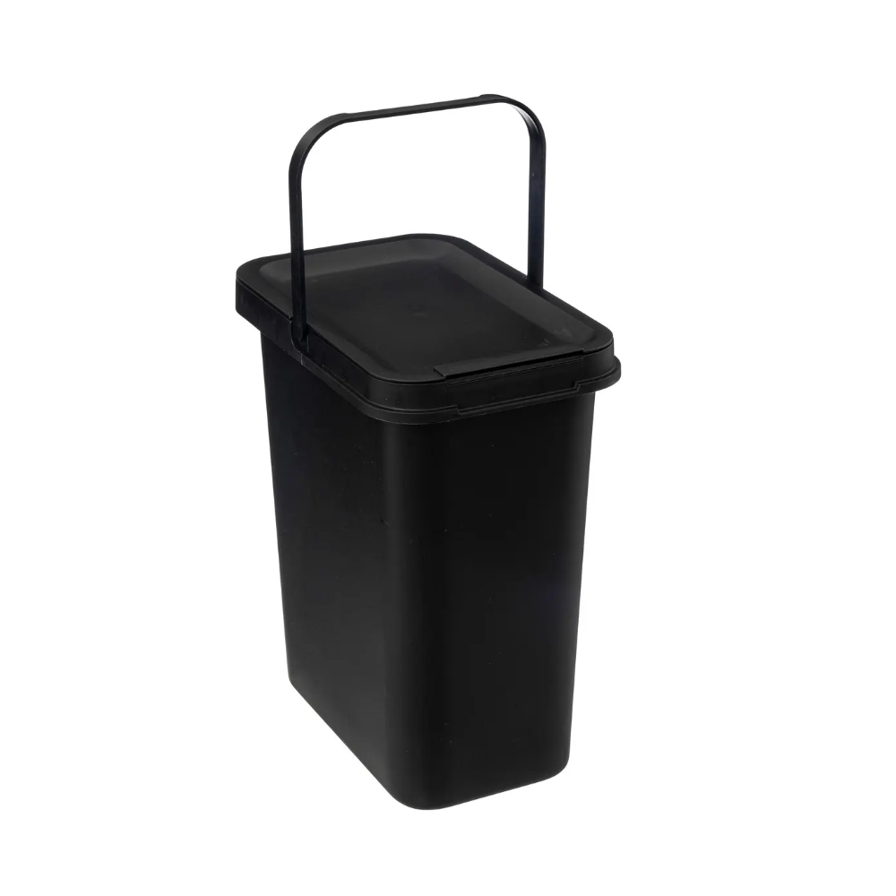 Cos gunoi Morud, negru,plastic, 12 litri, 35 x 29.5 x 19.5 cm