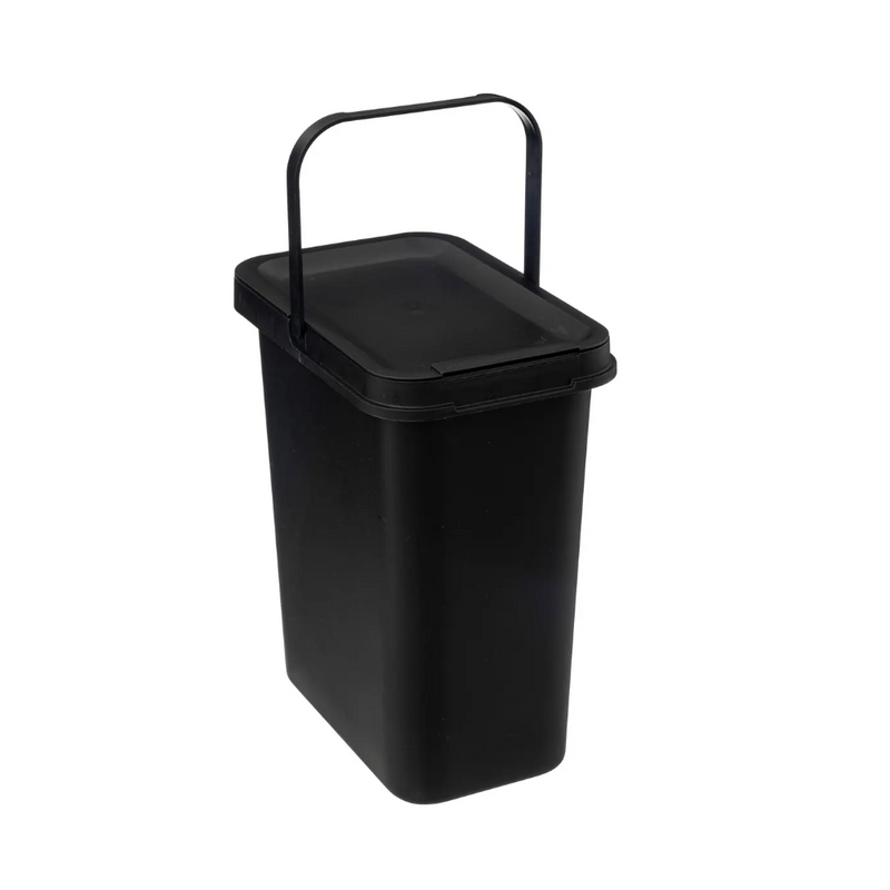 Cos gunoi Morud, negru,plastic, 12 litri, 35 x 29.5 x 19.5 cm