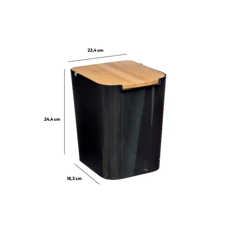 Cos gunoi Natureo Black, plastic, 5 litri