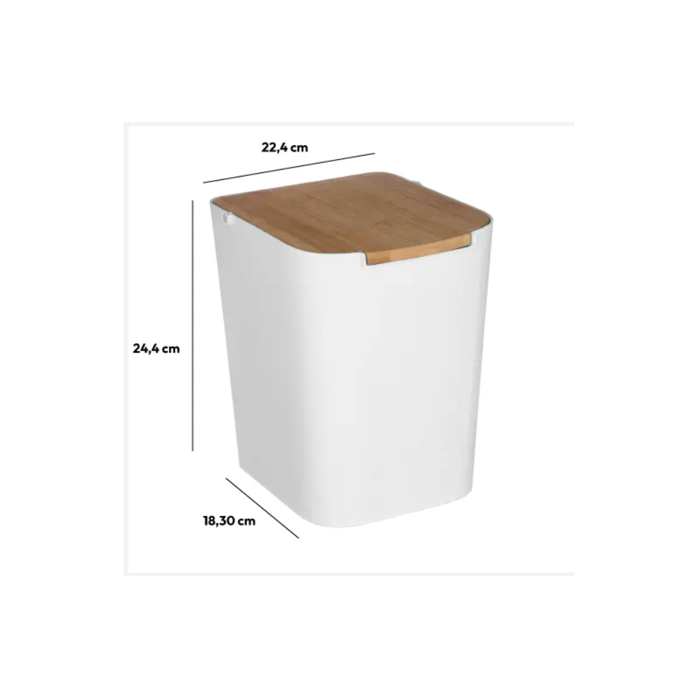 Cos gunoi Natureo White, plastic, 5 litri