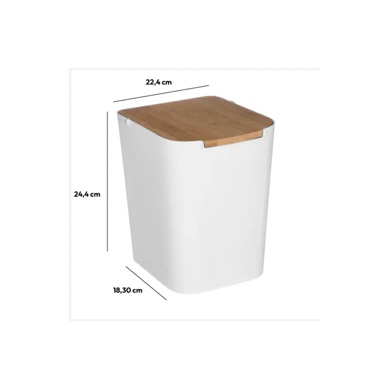Cos gunoi Natureo White, plastic, 5 litri