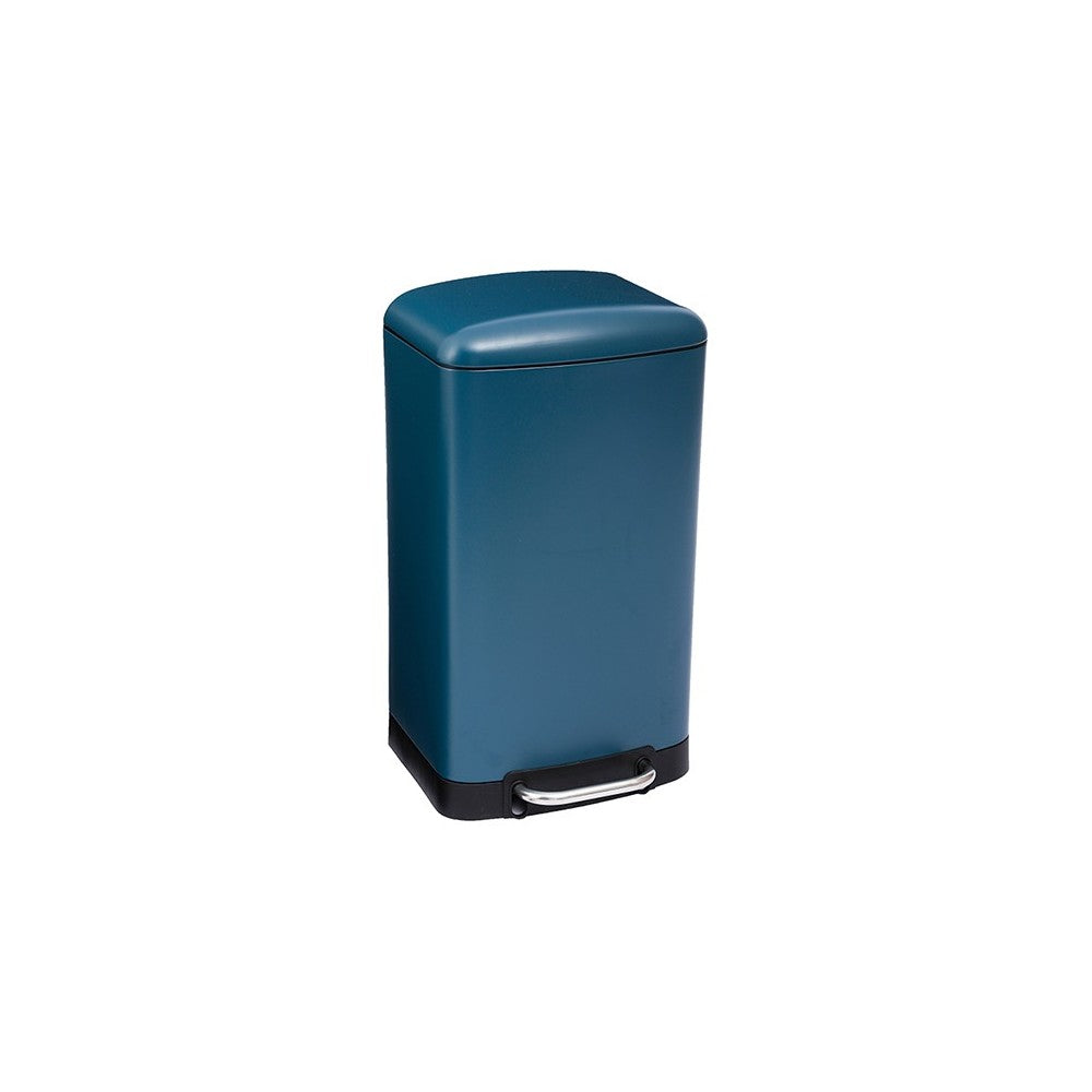 Cos gunoi Retro Blue, 30 litri, otel, cu pedala, 34 x 32 x 61 cm, greutate 4 KG