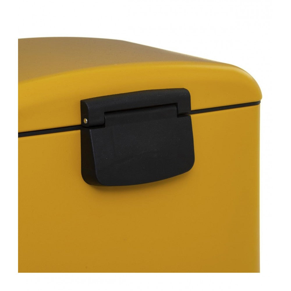 Cos gunoi Retro Line, Yellow, 30 litri, cu pedala, 34x32x61cm