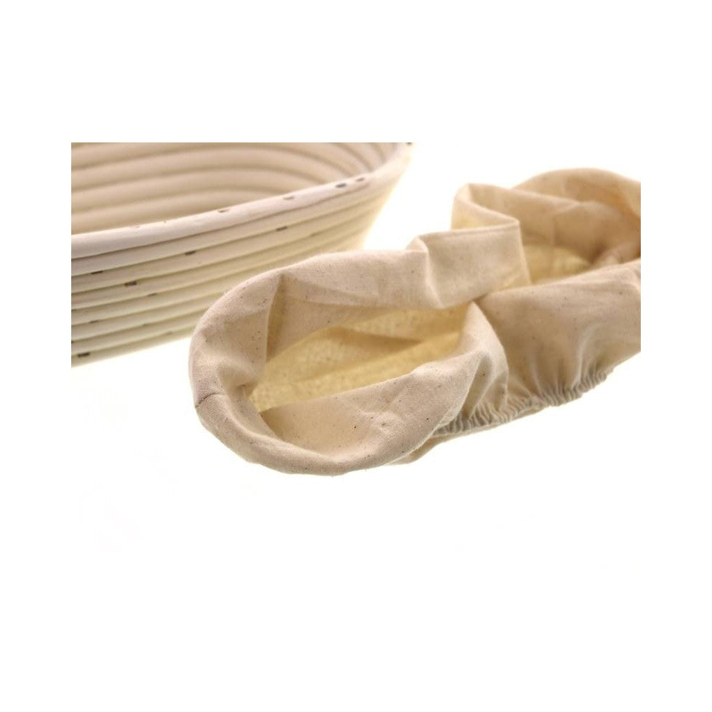 Cos pentru dospire aluat Baguette, ratan, panza bumbac inclusa, 42 x 10 x 8 cm
