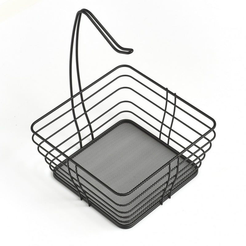 Cos fructiera, Zeller, metal, negru, 26 x 26 x 36 cm