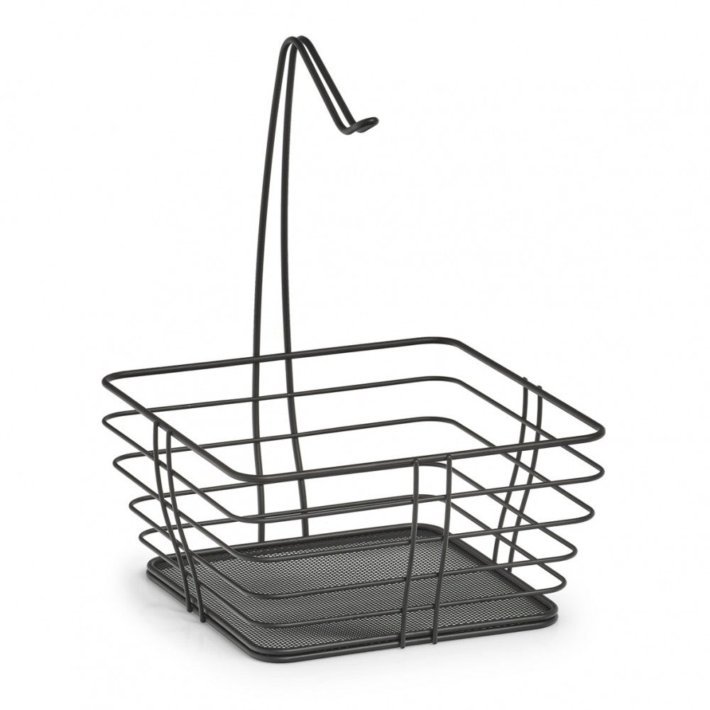 Cos fructiera, Zeller, metal, negru, 26 x 26 x 36 cm