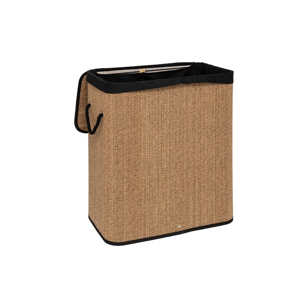 Cos pentru rufe Stemy, bambus, 41.5 x 30 x H 50 cm, 60 l