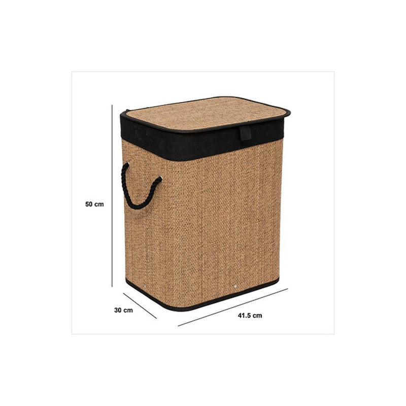 Cos pentru rufe Stemy, bambus, 41.5 x 30 x H 50 cm, 60 l