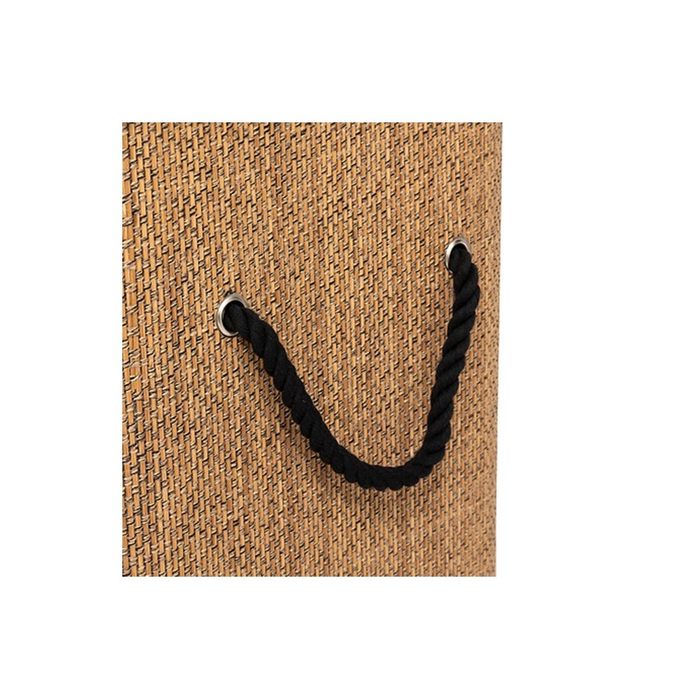 Cos pentru rufe Stemy, bambus, 41.5 x 30 x H 50 cm, 60 l