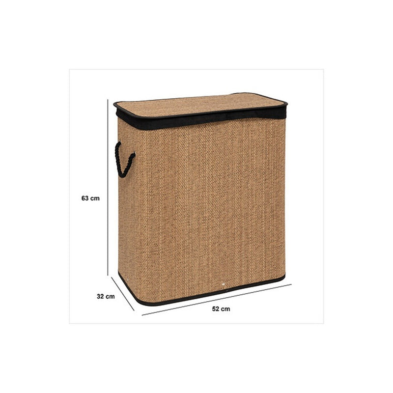 Cos pentru rufe Stemy, bambus, 52 x 32 x H 63 cm, 100 l
