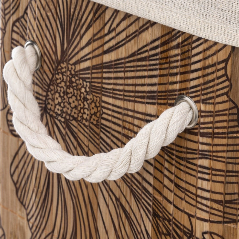 Cos rufe Black Flora, bambus, 41.5 x D 30 x H 50 cm
