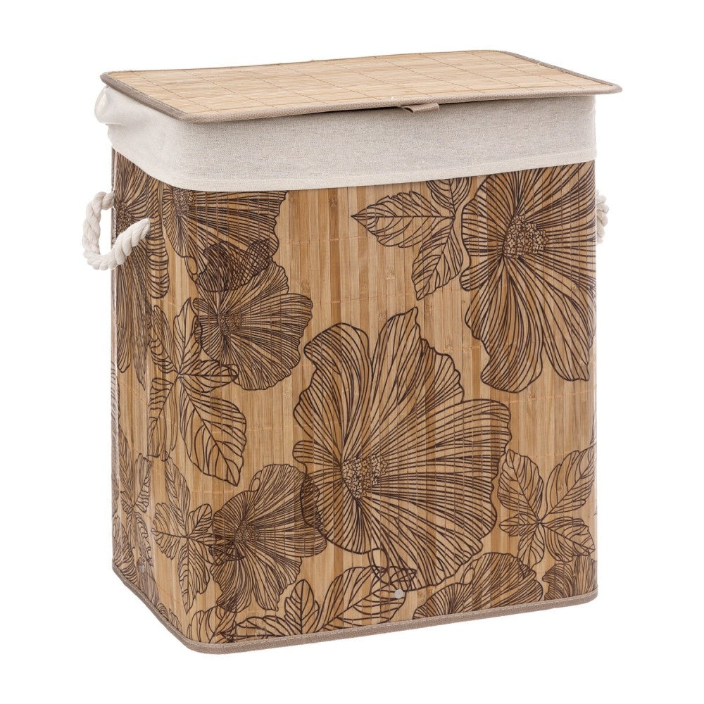 Cos rufe Black Flora, bambus, 41.5 x D 30 x H 50 cm