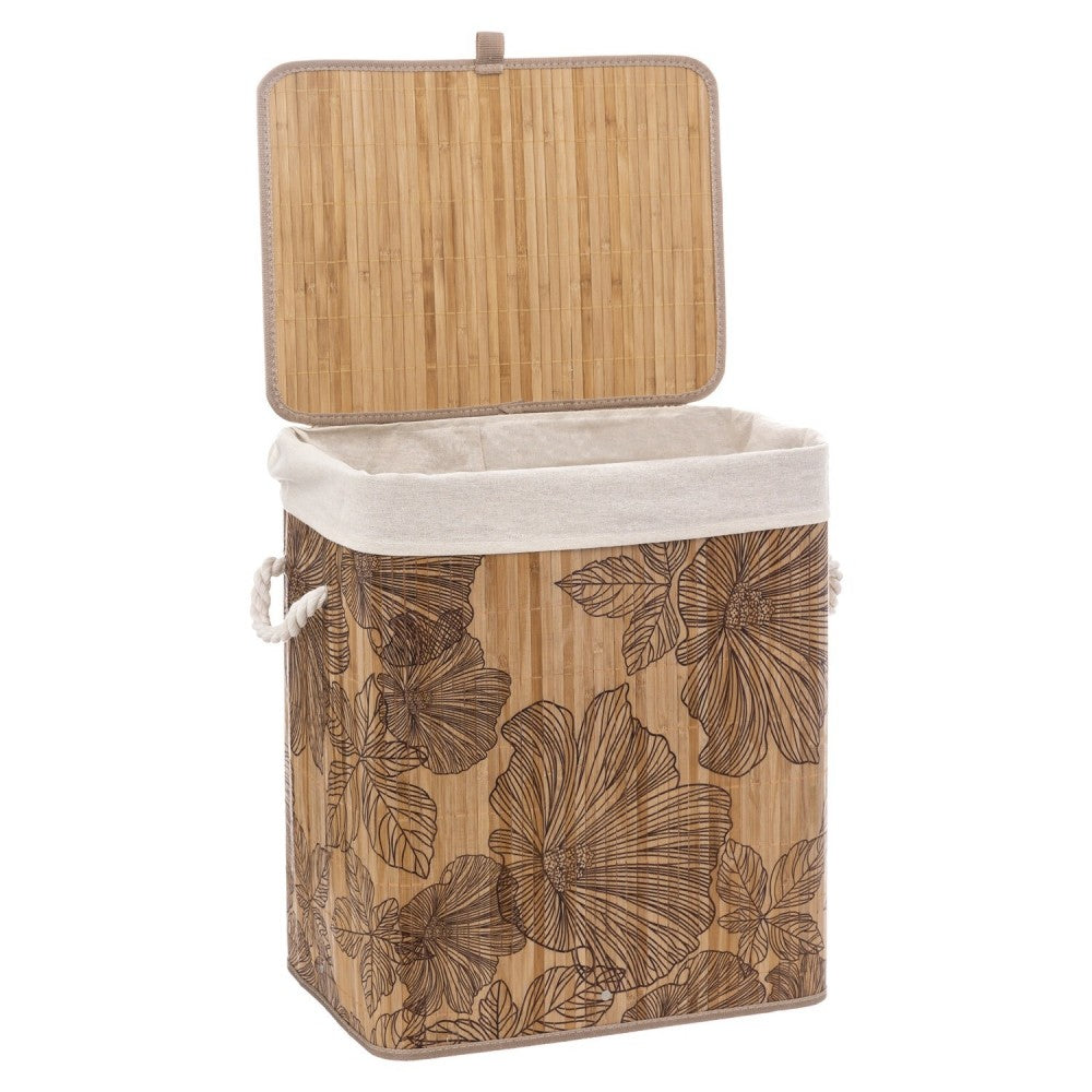 Cos rufe Black Flora, bambus, 41.5 x D 30 x H 50 cm