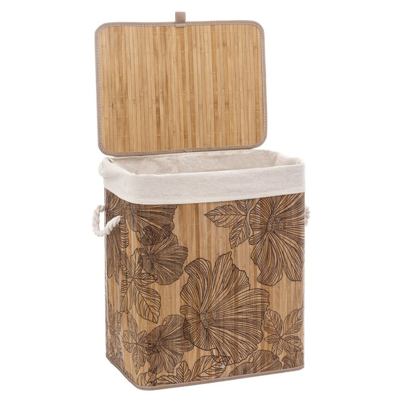 Cos rufe Black Flora, bambus, 41.5 x D 30 x H 50 cm