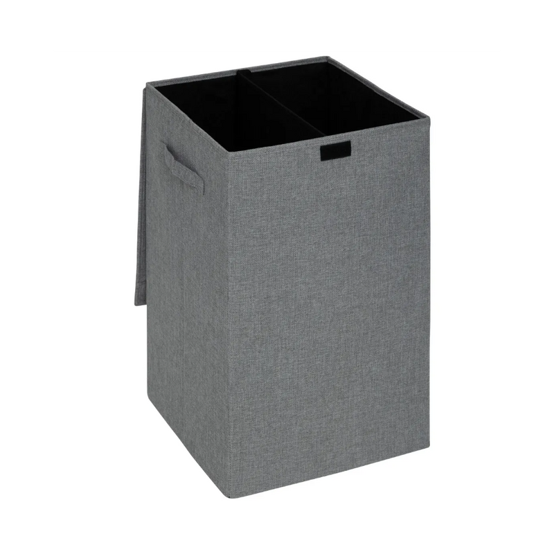 Cos rufe Concret Gri, poliester, 37 x 36.5 x H 60 cm, 74 litri, 2 compartimente