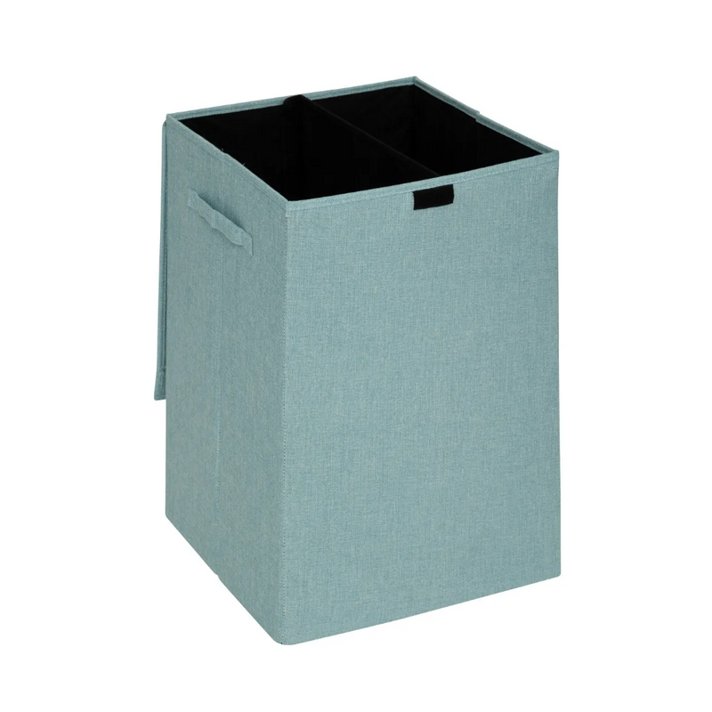 Cos rufe Concret albastru, poliester, 37 x 36.5 x H 60 cm, 74 litri, 2 compartimente