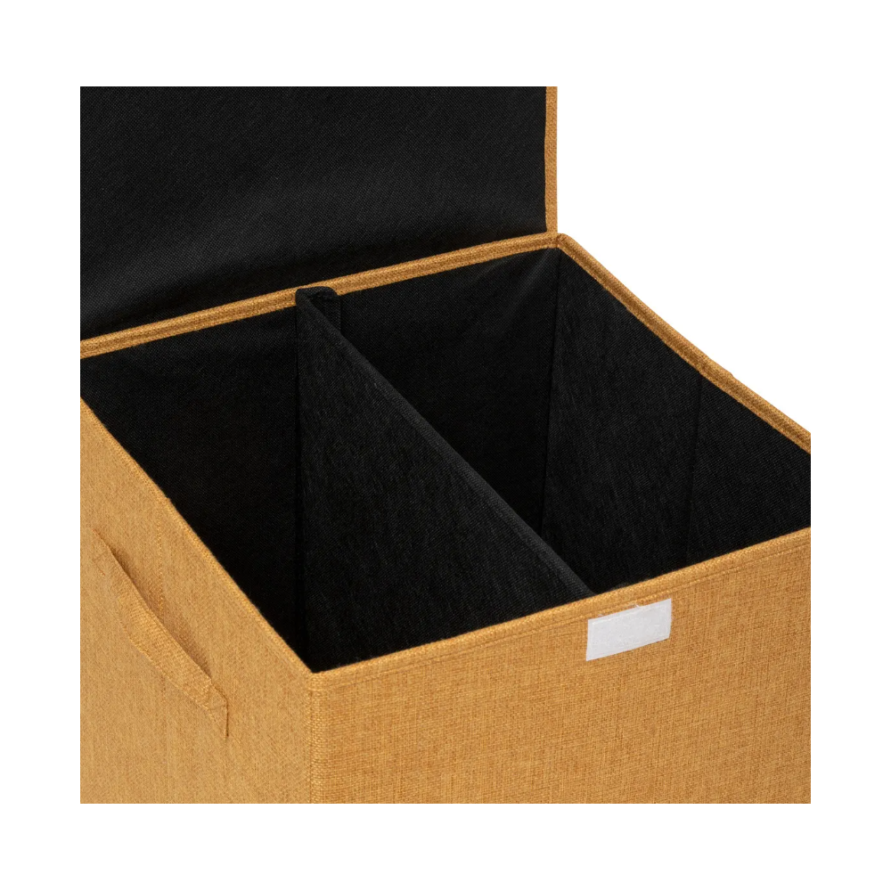 Cos rufe Concret Galben, poliester, 37 x 36.5 x H 60 cm, 74 litri, 2 compartimente