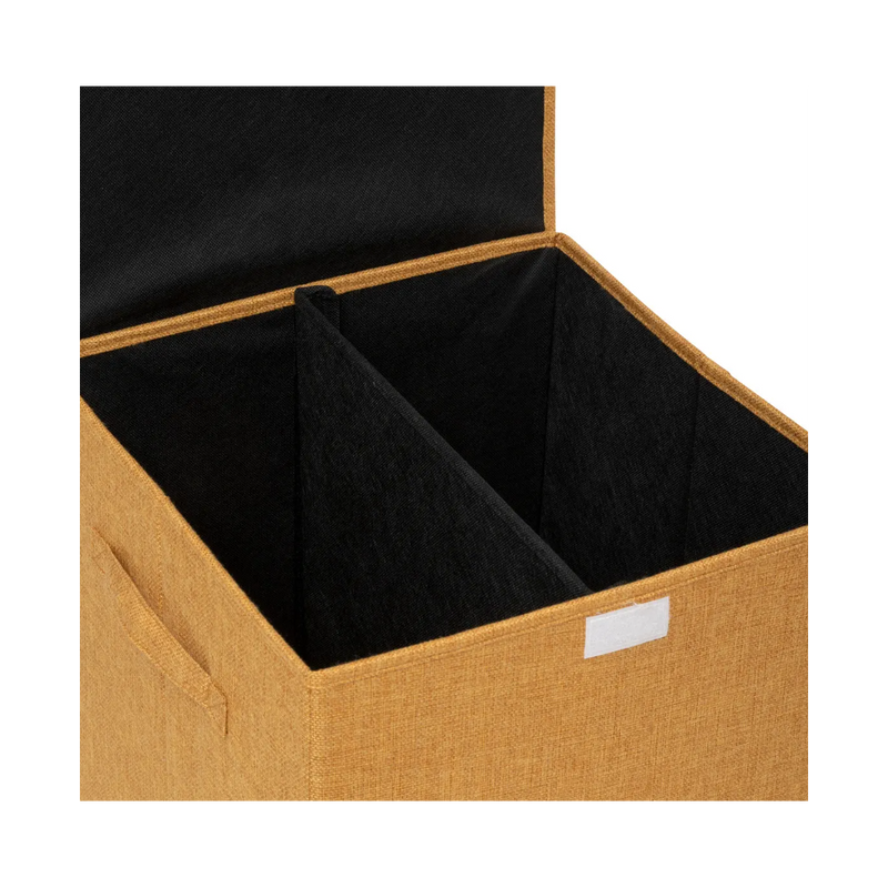 Cos rufe Concret Galben, poliester, 37 x 36.5 x H 60 cm, 74 litri, 2 compartimente
