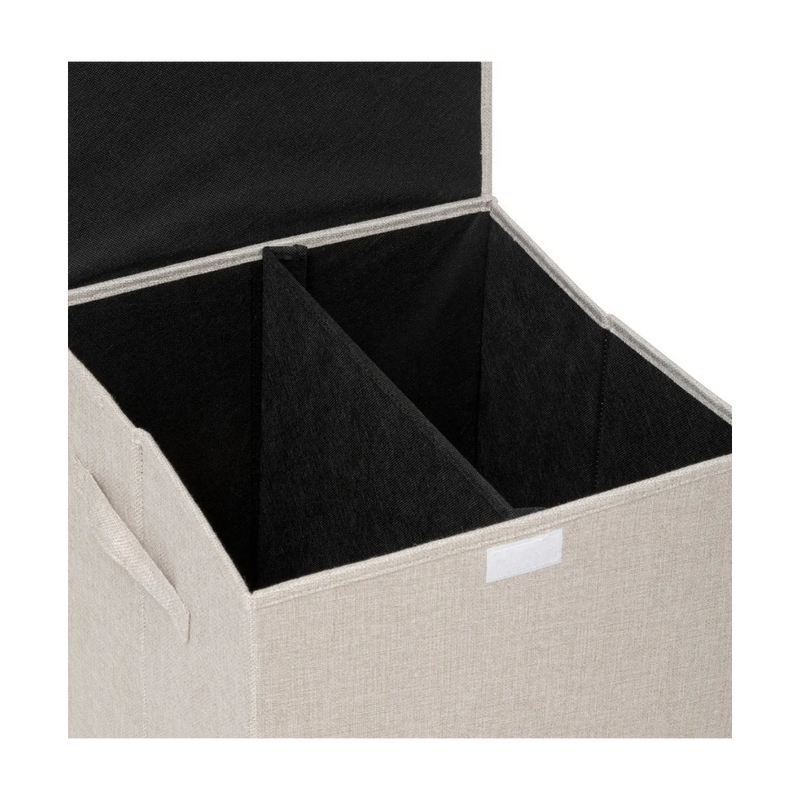Cos rufe Concret Crem, poliester, 37 x 36.5 x H 60 cm, 74 litri, 2 compartimente