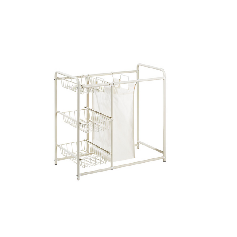 Cos rufe Elex, metal, textil, 2x45 litri, 75 x D. 41.2 x H. 78.7 cm