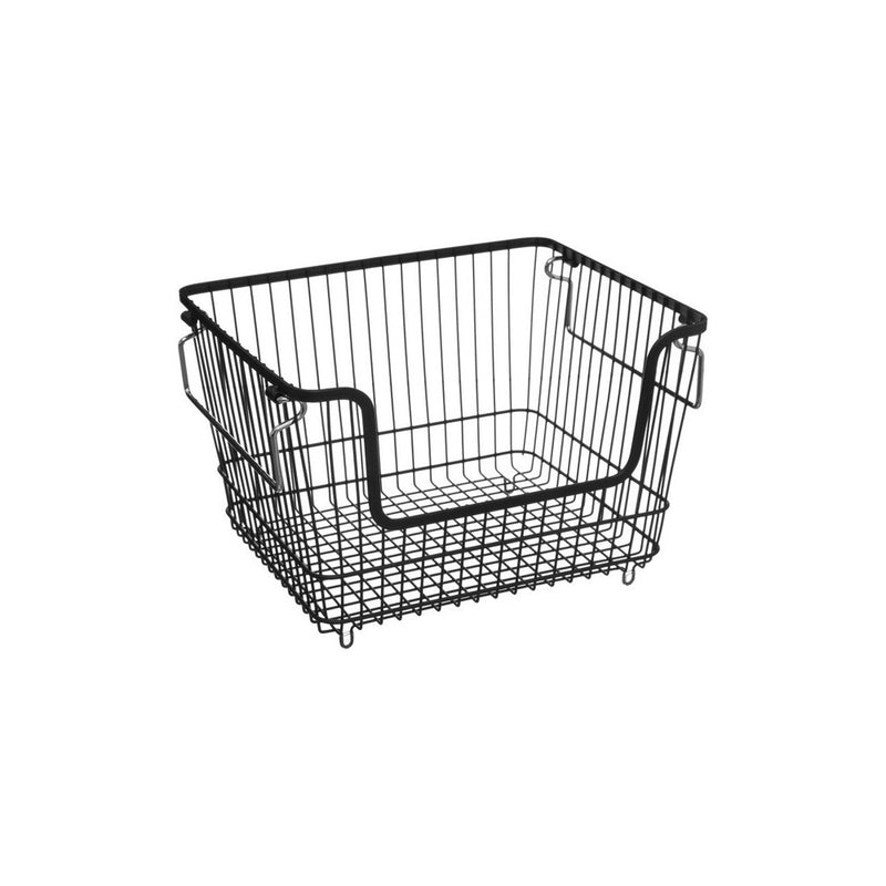 Cos suprapozabil Silvia L, otel, negru, 31,5 x 24 x 21 cm-27418