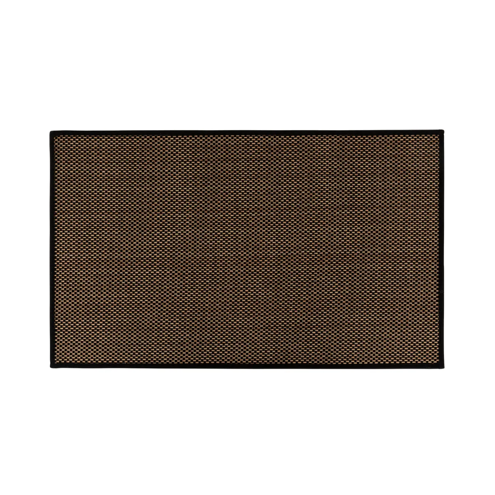 Covoras Wave Black, poliester, latex, 45x75 cm