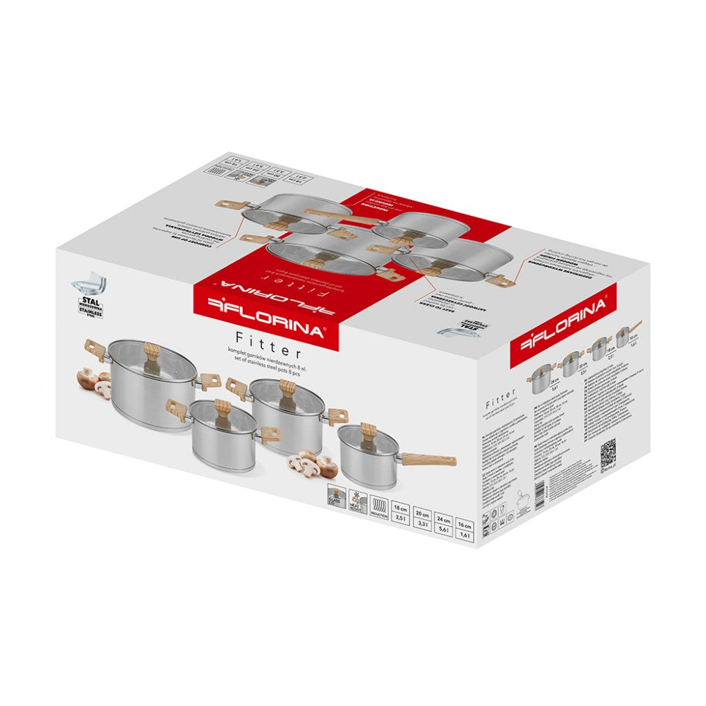Set oale inox Florina Fitter, 8 piese