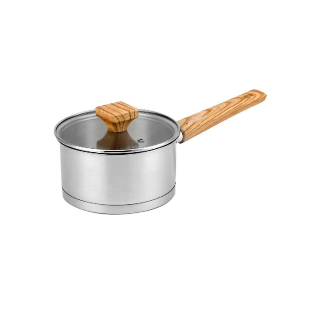 Cratita inox Florina Fitter, cu capac din sticla, 16 cm, 1.6 litri