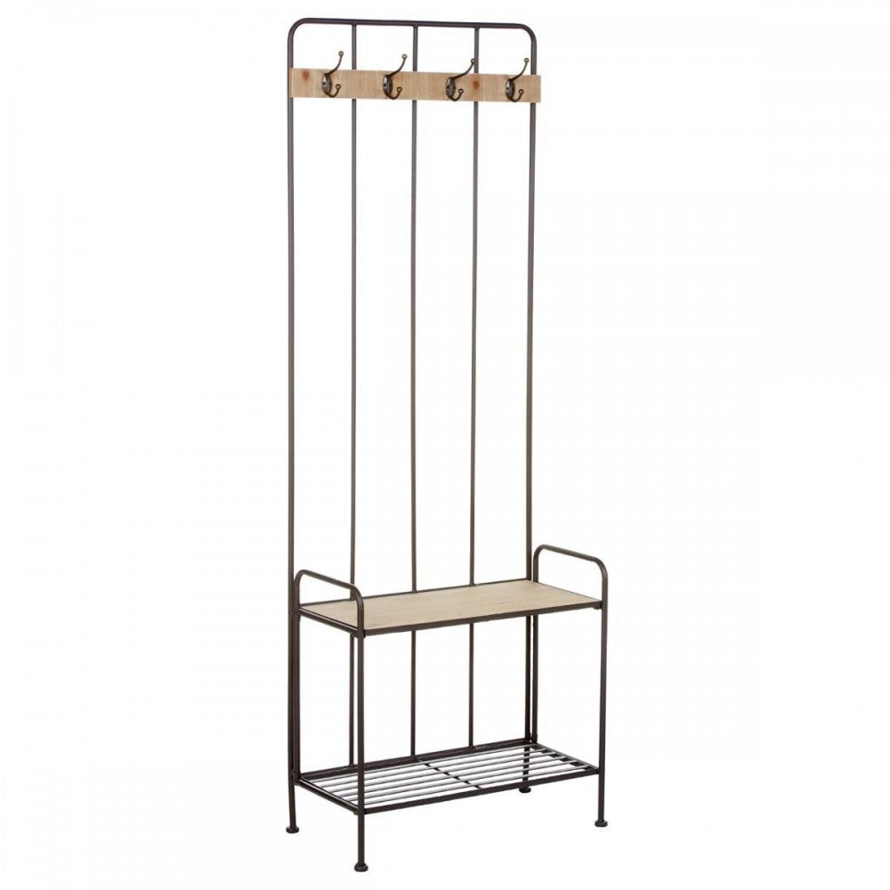 Cuier Atmosphera Retro, otel, MDF, 60x30x170 cm