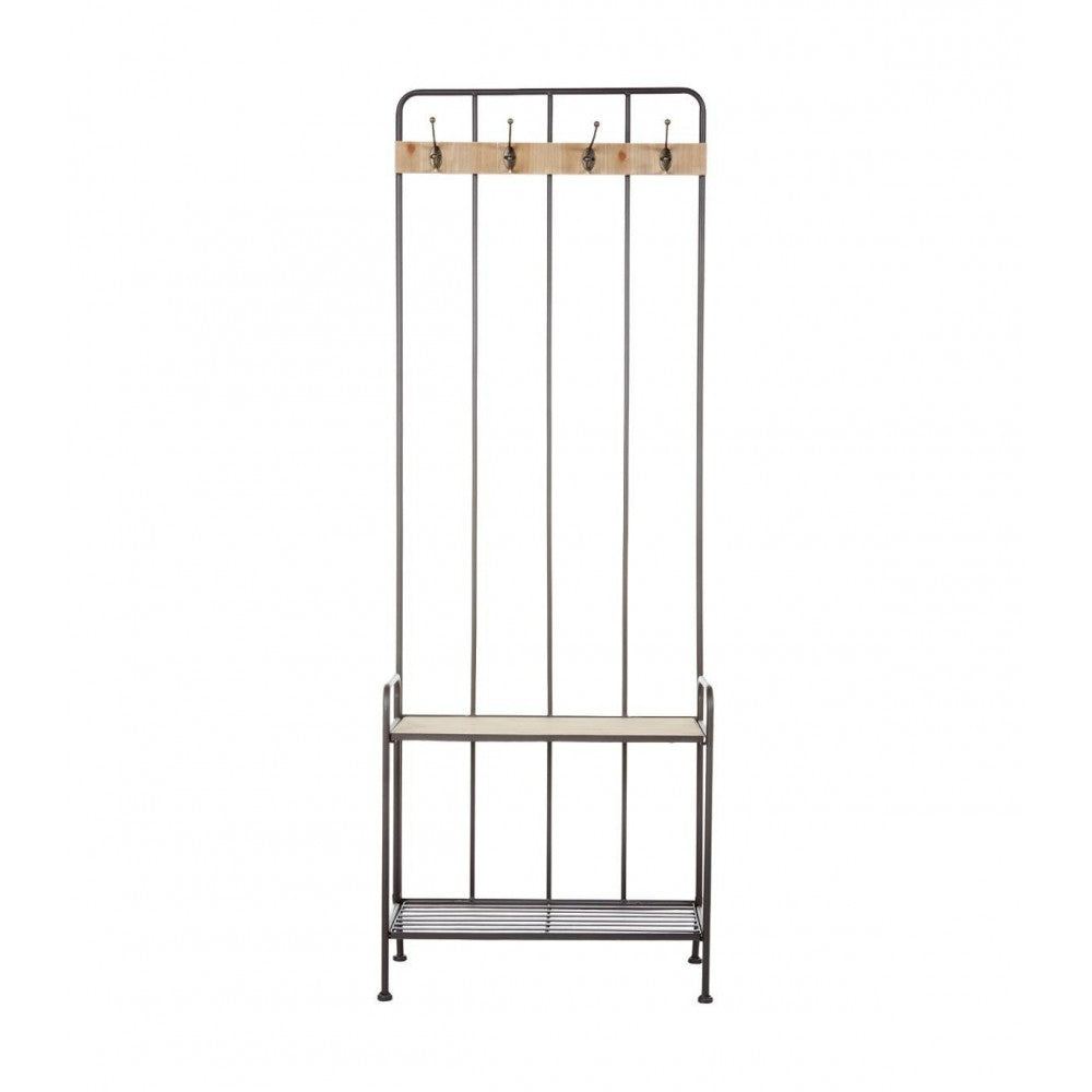 Cuier Atmosphera Retro, otel, MDF, 60x30x170 cm