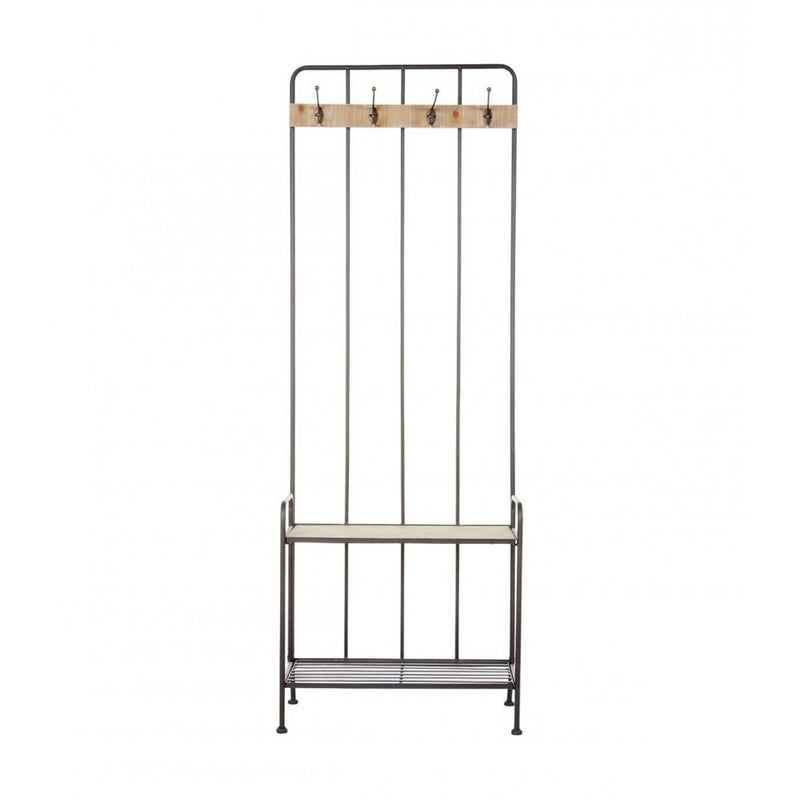 Cuier Atmosphera Retro, otel, MDF, 60x30x170 cm