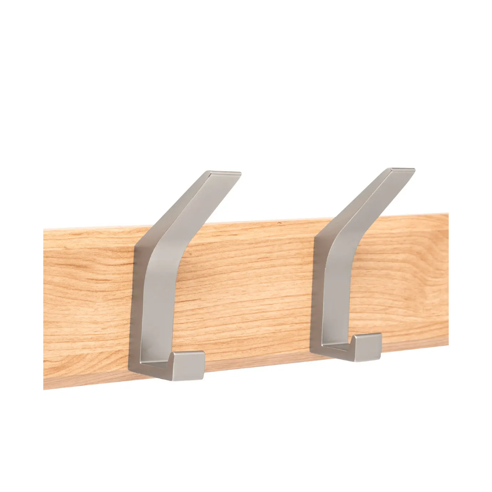 Cuier perete Ziny Gray, mdf, 4 carlige, 45 x 6.5 x H 10 cm