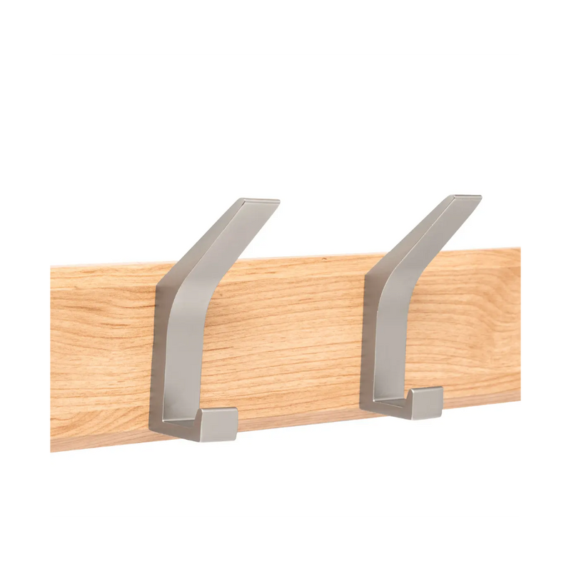 Cuier perete Ziny Gray, mdf, 4 carlige, 45 x 6.5 x H 10 cm