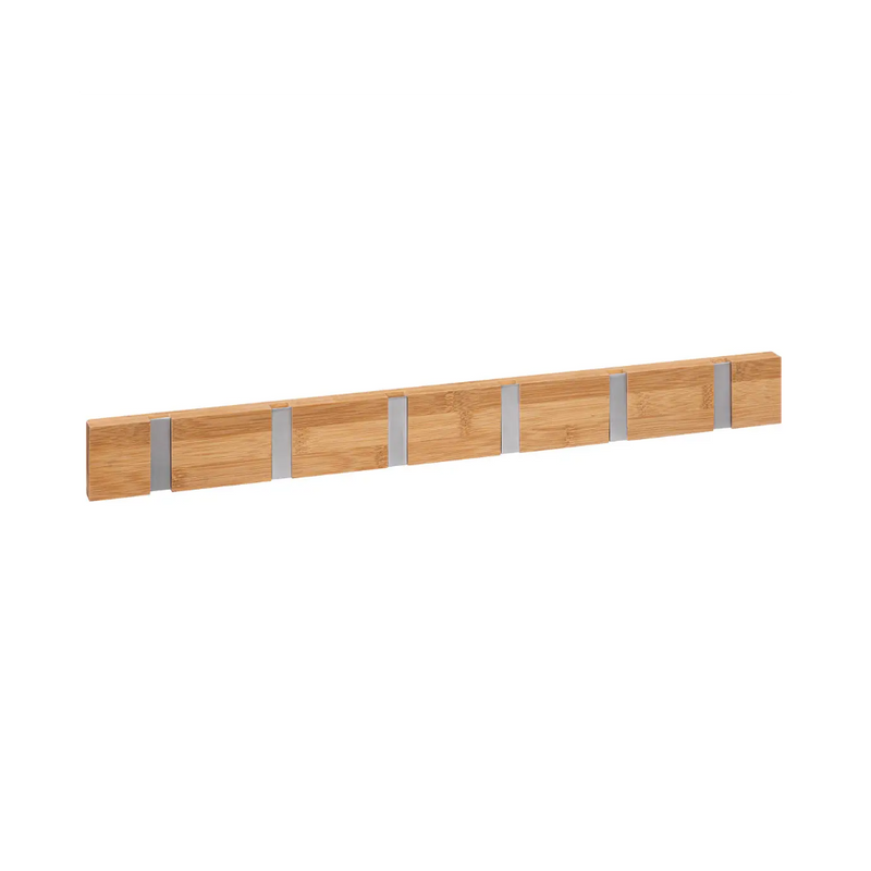 Cuier bambus Ferro, 6 carlige, 59.5 x 6 x 2 cm