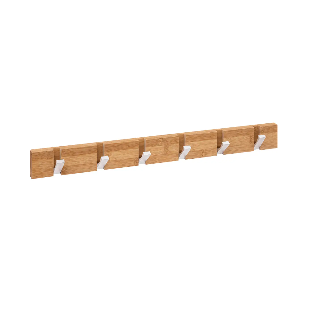 Cuier bambus Ferro, 6 carlige, 59.5 x 6 x 2 cm