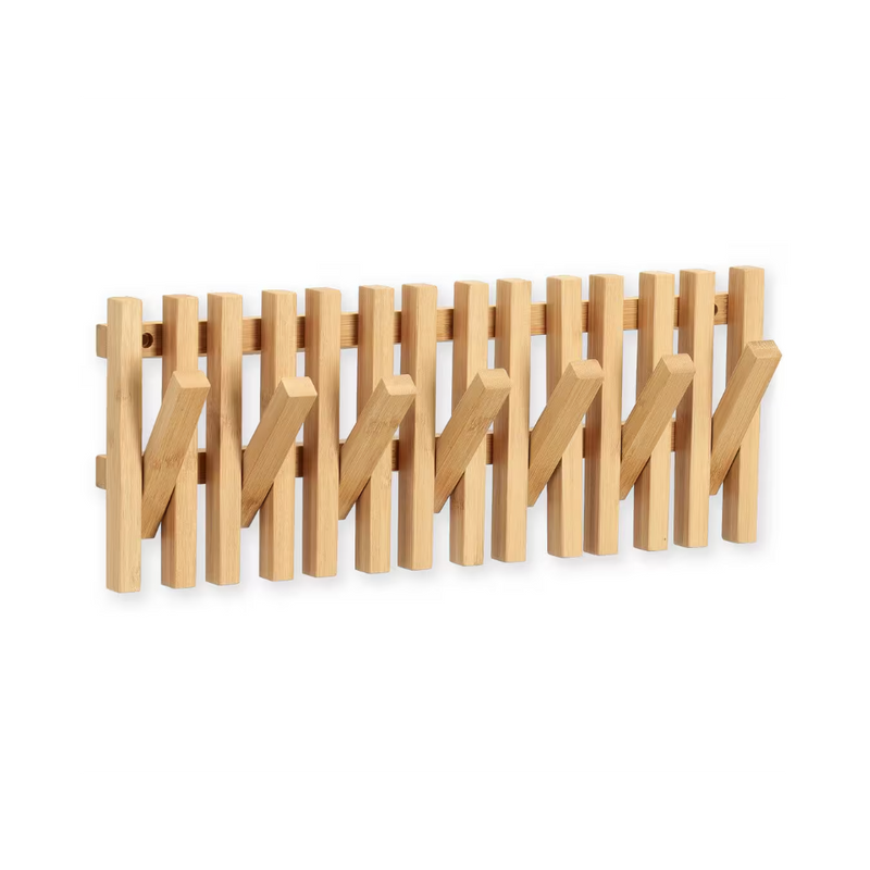 Cuier bambus Hawai, 7 carlige, 41.5 x 3.5 x 16 cm