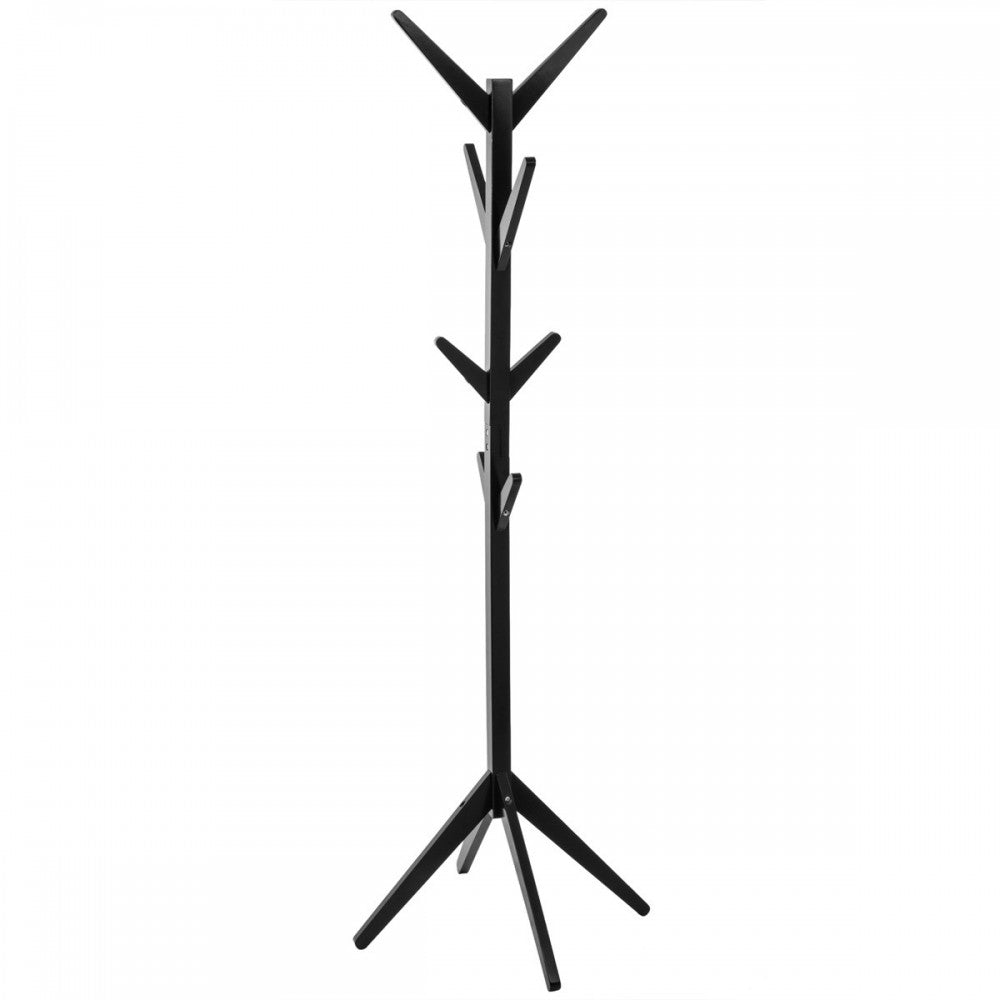 Cuier haine Haga, lemn, negru, 62 x 62 x H173 cm