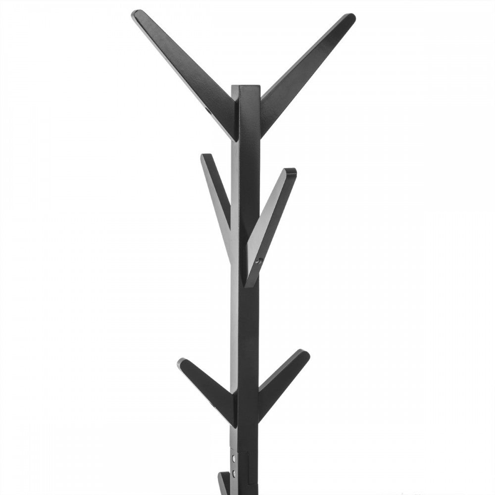 Cuier haine Haga, lemn, negru, 62 x 62 x H173 cm