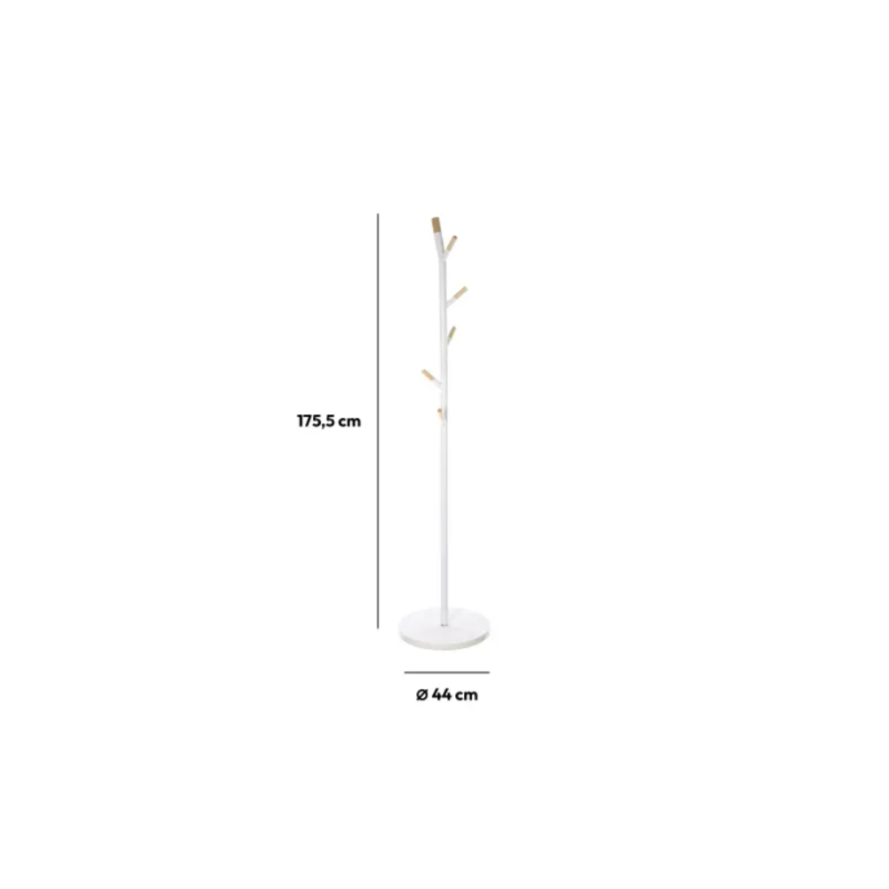 Cuier haine Vejen Black, metal, alb, 40 x 175 cm
