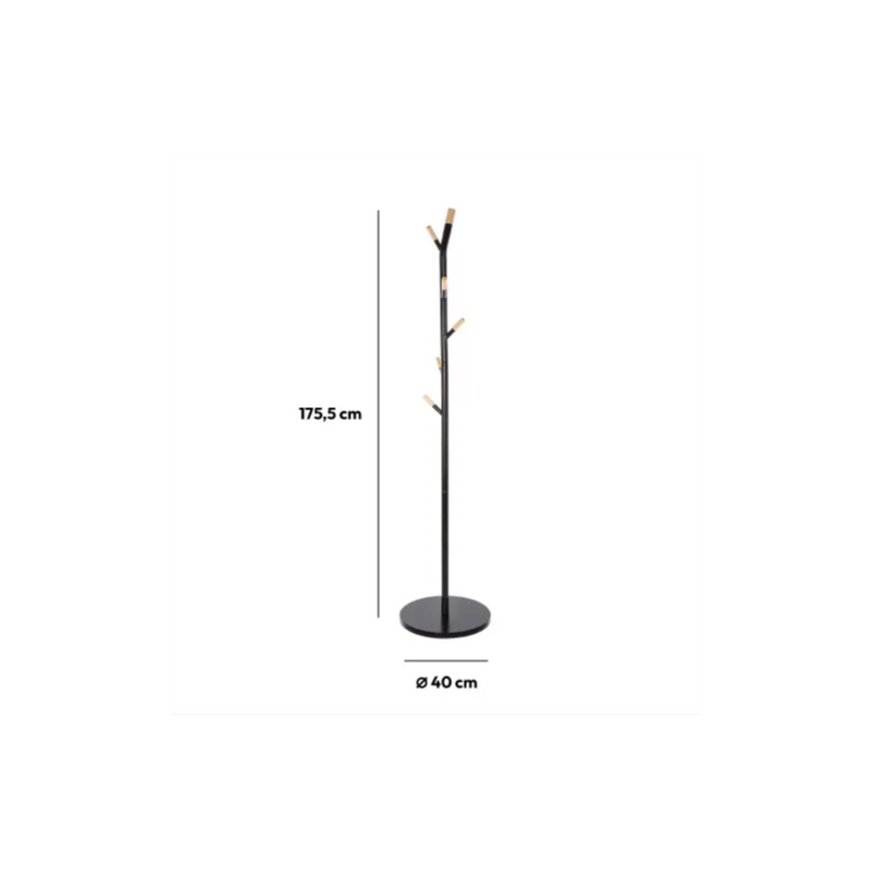Cuier haine Vejen Black, metal, negru, 40 x 175 cm