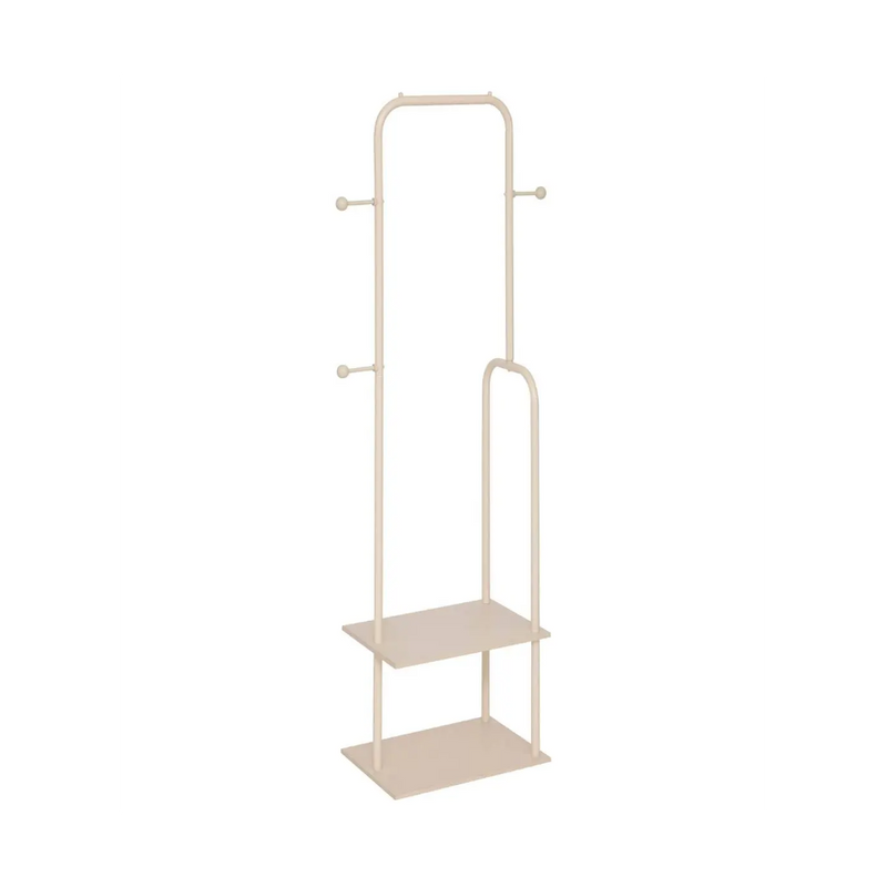Cuier Lina cu etajere, metal, 45 x 31 x H 164 cm