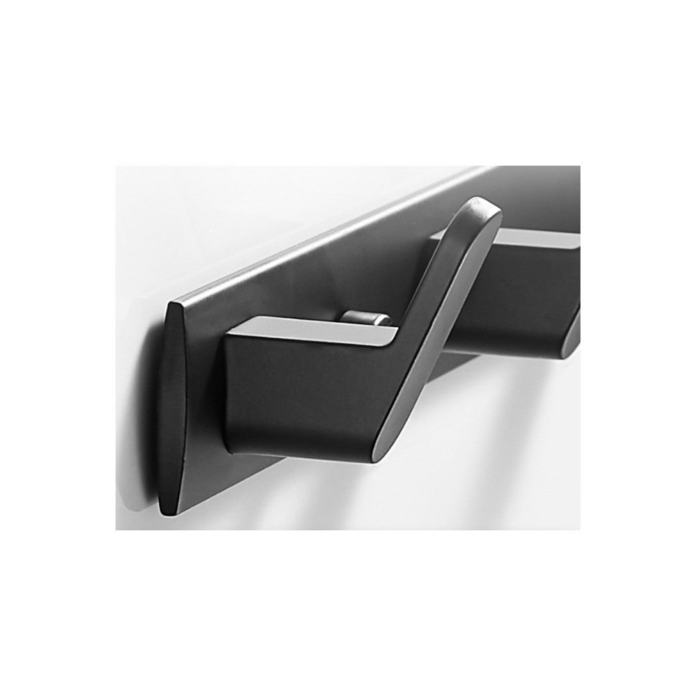 Cuier perete Livit, metal, negru, 4 carlige, 35 cm