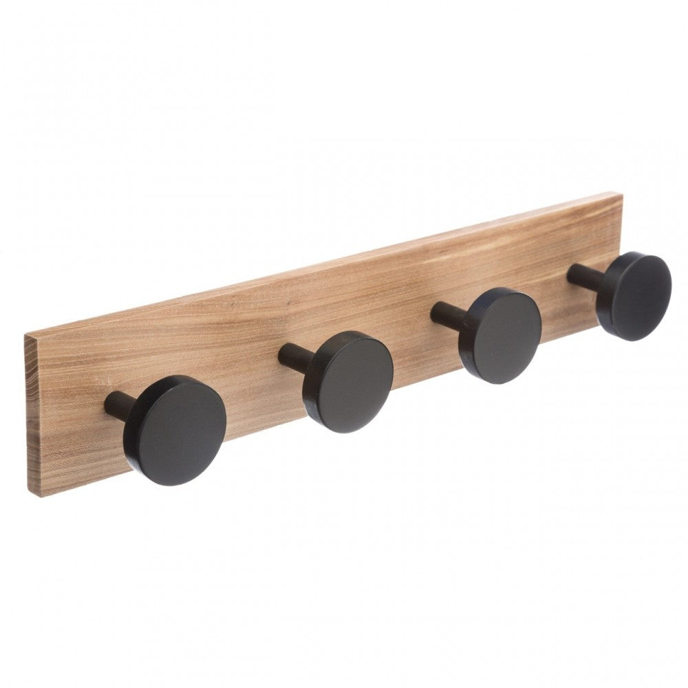 Cuier perete Patiere, lemn, 4 cuiere, 40 x 8 cm